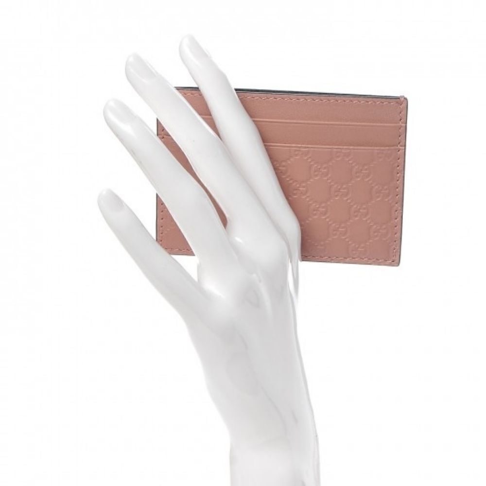 GUCCI Microguccissima Card Holder Soft Pink IN NEW CONDITION - Picture 6 of 13